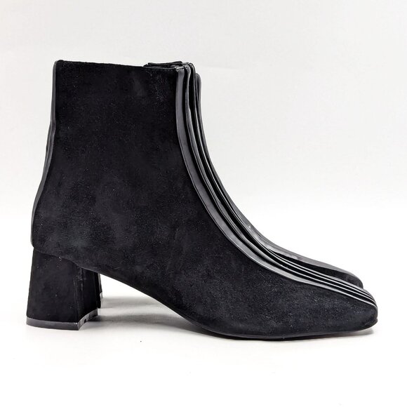 Jeffrey Campbell Women Katlyn Black Suede Leather Retro Vintage 90s Boots size 7 - Picture 9 of 12